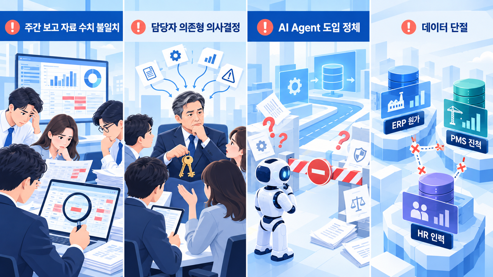 기업 AI 도입 시 겪는 대표적 과제 및 지식구조 설계 필요성